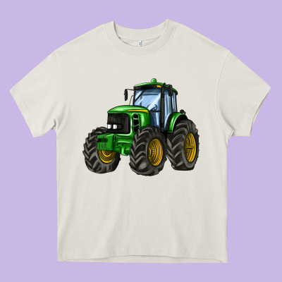 Farm Tractor Heavy Core Tee Designed By Adodesignshop