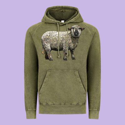 Hampshire Sheep Vintage Hoodie Designed By Lillyallendesigns