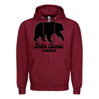 Burgundy British Cloumbia Canada Zipper Hoodie - Bettercallsaul