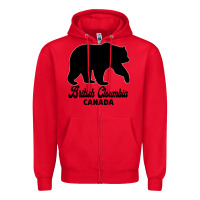 Red British Cloumbia Canada Zipper Hoodie - Bettercallsaul