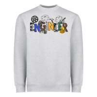 Heather Grey engineer Heavyweight Sweatshirt - NancyCooperArtShop