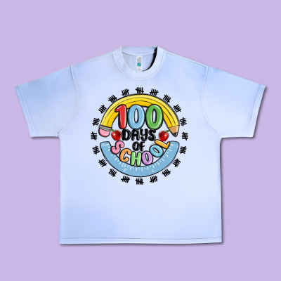 100 Days Of School Urban Heavy Tee Designed By Maliassmallbusiness
