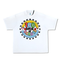 White 100 days of school Urban Heavy Tee - MaliasSmallBusiness