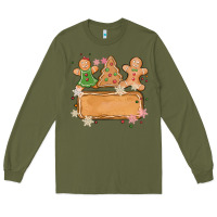 Army Green costom name christmas cookie Long Sleeve Tee - MaliasSmallBusiness
