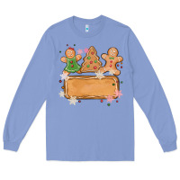 Colony Blue costom name christmas cookie Long Sleeve Tee - MaliasSmallBusiness