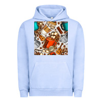 Pigment Grape Ice camping coffee cups marshmallow and moka pot with leopard seamless pat Urban Hoodie - BundleAndBundleShop