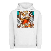 Pigment Lunar Rock camping coffee cups marshmallow and moka pot with leopard seamless pat Urban Hoodie - BundleAndBundleShop