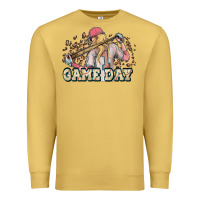 Antique Gold game day baseball leopard Premium Sweatshirt - HowdyJamesFarm