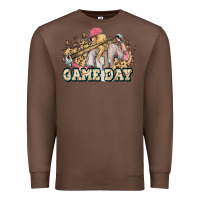 Chestnut game day baseball leopard Premium Sweatshirt - HowdyJamesFarm