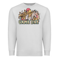 Dove Grey game day baseball leopard Premium Sweatshirt - HowdyJamesFarm