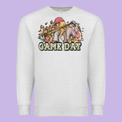 Game Day Baseball Leopard Premium Sweatshirt Designed By Howdyjamesfarm