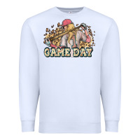 White game day baseball leopard Premium Sweatshirt - HowdyJamesFarm