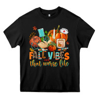 Black fall vibes and that nurse life Heavy Core Tee - AdoDesignShop