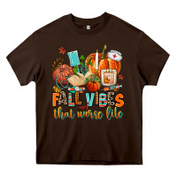 Chocolate Brown fall vibes and that nurse life Heavy Core Tee - AdoDesignShop