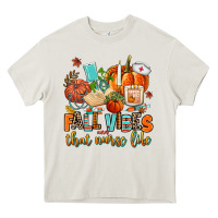 Cream fall vibes and that nurse life Heavy Core Tee - AdoDesignShop