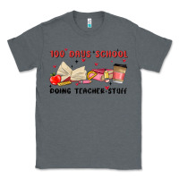 Charcoal Heather 100 days school Classic Tee - MaliasSmallBusiness