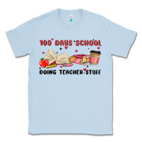 Dusty Blue 100 days school Classic Tee - MaliasSmallBusiness