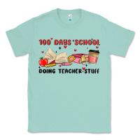 Seafoam 100 days school Classic Tee - MaliasSmallBusiness