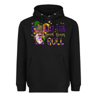 Black Let the good times roll with gnome Heavyweight Hoodie - HowdyJamesFarm