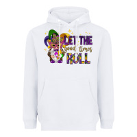 White Let the good times roll with gnome Heavyweight Hoodie - HowdyJamesFarm