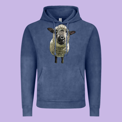 Hampshire Sheep Head Vintage Hoodie Designed By Lillyallendesigns