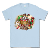 Dusty Blue Christmas Elf Classic Tee - CowhideDigitalArt