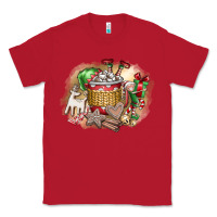 Red Christmas Elf Classic Tee - CowhideDigitalArt