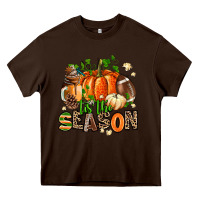 Chocolate Brown fall and american football tis the season Heavy Core Tee - AdoDesignShop
