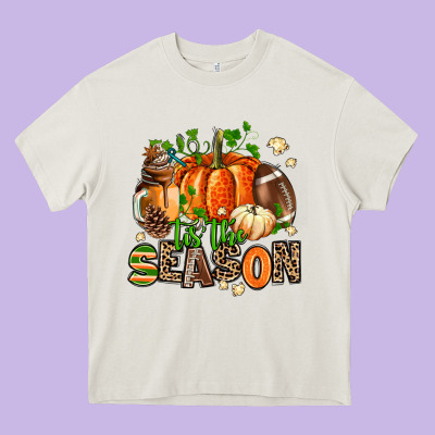 Fall And American Football Tis The Season Heavy Core Tee Designed By Adodesignshop