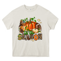 Cream fall and american football tis the season Heavy Core Tee - AdoDesignShop