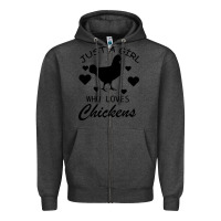 Charcoal Heather Just A Girl Who Love Chickens Zipper Hoodie - Bettercallsaul