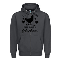 Smoke Just A Girl Who Love Chickens Zipper Hoodie - Bettercallsaul