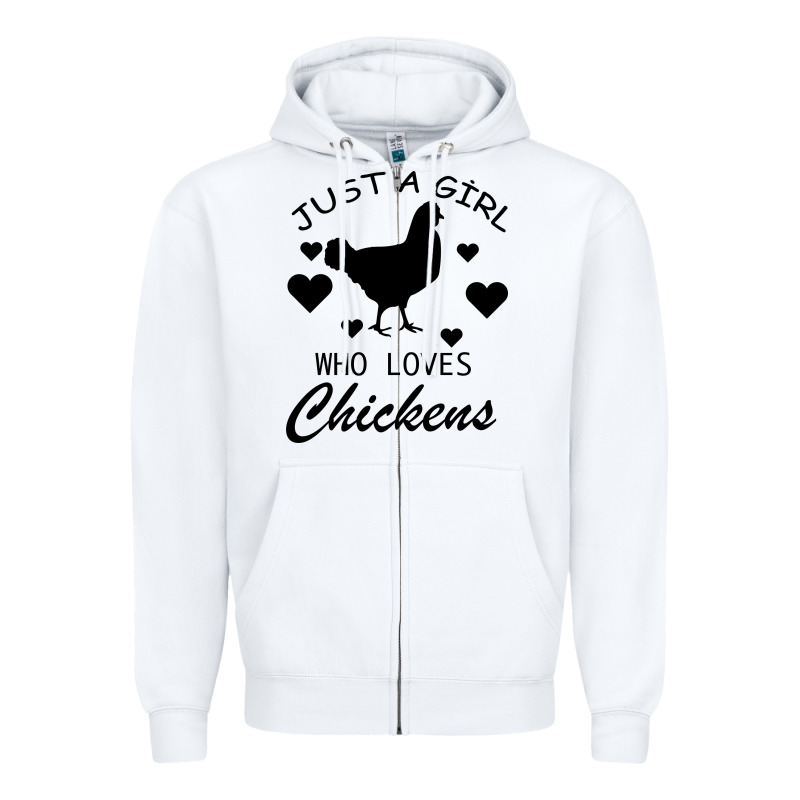 Just A Girl Who Love Chickens Zipper Hoodie by Bettercallsaul | Teevron