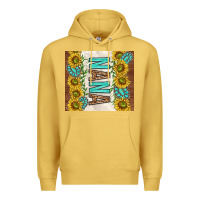 Antique Gold nana sunflowers and turquoise gemstones Premium Hoodie - TumblerDesignByShophia