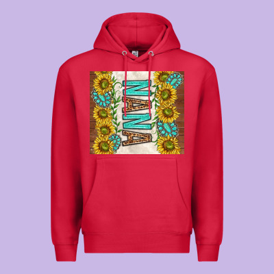 Nana Sunflowers And Turquoise Gemstones Premium Hoodie Designed By Tumblerdesignbyshophia