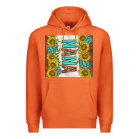 Carrot nana sunflowers and turquoise gemstones Premium Hoodie - TumblerDesignByShophia