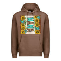 Chestnut nana sunflowers and turquoise gemstones Premium Hoodie - TumblerDesignByShophia