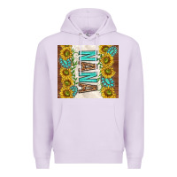 Lilac nana sunflowers and turquoise gemstones Premium Hoodie - TumblerDesignByShophia