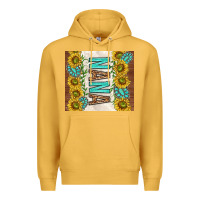 Mustard nana sunflowers and turquoise gemstones Premium Hoodie - TumblerDesignByShophia