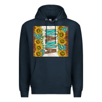 Navy nana sunflowers and turquoise gemstones Premium Hoodie - TumblerDesignByShophia