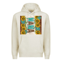 Oatmeal Heather nana sunflowers and turquoise gemstones Premium Hoodie - TumblerDesignByShophia