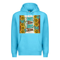 Ocean Blue nana sunflowers and turquoise gemstones Premium Hoodie - TumblerDesignByShophia