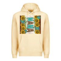 Pina Colada nana sunflowers and turquoise gemstones Premium Hoodie - TumblerDesignByShophia