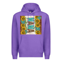 Purple nana sunflowers and turquoise gemstones Premium Hoodie - TumblerDesignByShophia