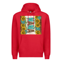 Red nana sunflowers and turquoise gemstones Premium Hoodie - TumblerDesignByShophia