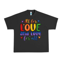 Pigment Black all for love and love for all Urban Heavy Tee - MaliasSmallBusiness