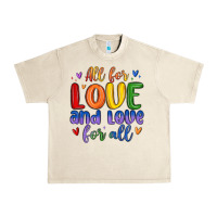 Sandshell all for love and love for all Urban Heavy Tee - MaliasSmallBusiness