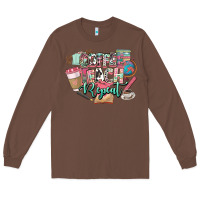 Chestnut coffee teach repeat teacher Long Sleeve Tee - NancyCooperArtShop