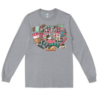 Heather Grey coffee teach repeat teacher Long Sleeve Tee - NancyCooperArtShop