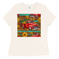 Bone western farm truck seamless pattern Ladies Tee - HRA Design Shop
